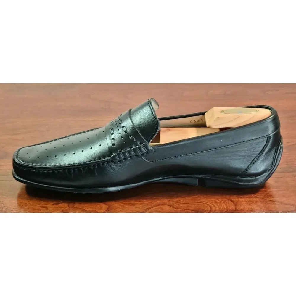 Taryn Rose Abram Delphy Neron Black Slip On Loafer Men's Size 10, New With Box